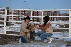Quilted Collared Fleece Lined Zip Up Vest - small remaining - Cowhide and Conchos