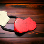 Red Rock Ponytail Holder/Hair Tie - Cowhide and Conchos