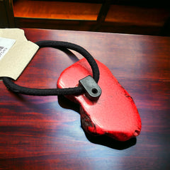 Red Rock Ponytail Holder/Hair Tie - Cowhide and Conchos