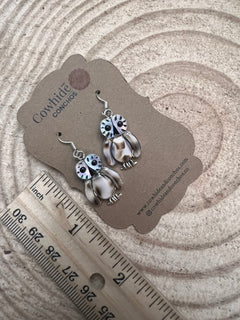 Reginda Kallest Zuni Multi - Stone/Shell Owl Inlay - Cowhide and Conchos