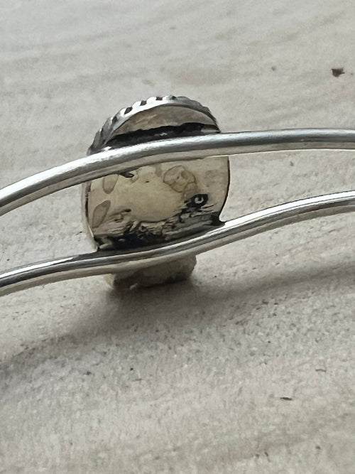 Rena Begay Turquoise & Sterling Silver Bracelet - Cowhide and Conchos