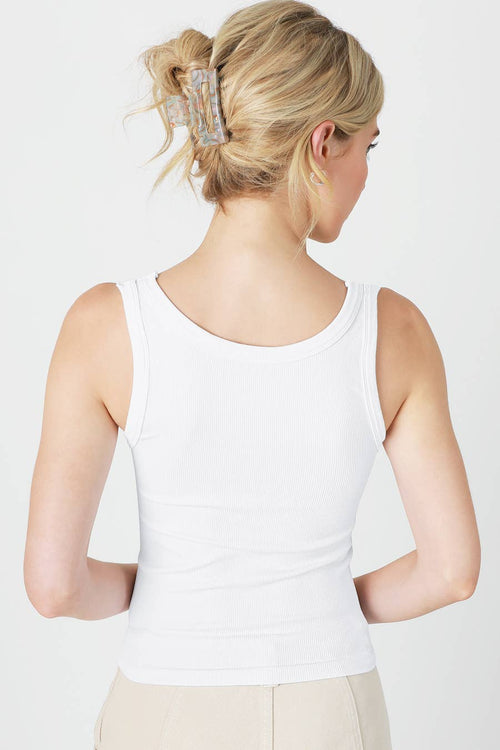 Reversible Ribbed Tank Top - Cowhide and Conchos