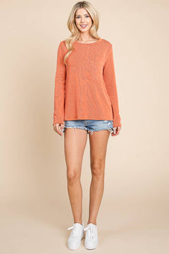 Ribbed Top with Pocket - Charcoal, Fuchsia, and Pumpkin - Cowhide and Conchos