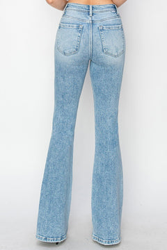 Risen High Rise Bootcut Jeans - Cowhide and Conchos