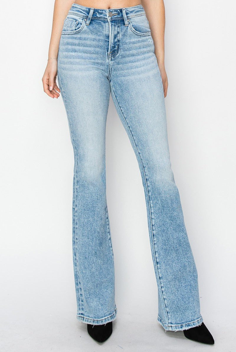 Risen High Rise Bootcut Jeans - Cowhide and Conchos
