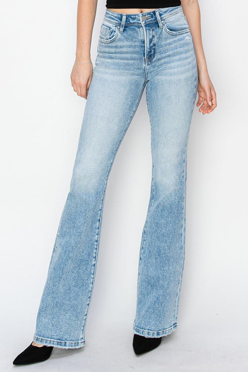 Risen High Rise Bootcut Jeans - Cowhide and Conchos
