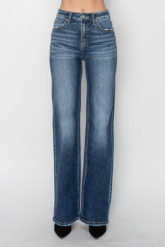 Risen High Rise Straight Jeans - Cowhide and Conchos