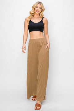 Risen Wide Leg Jersey Pants - Cowhide and Conchos