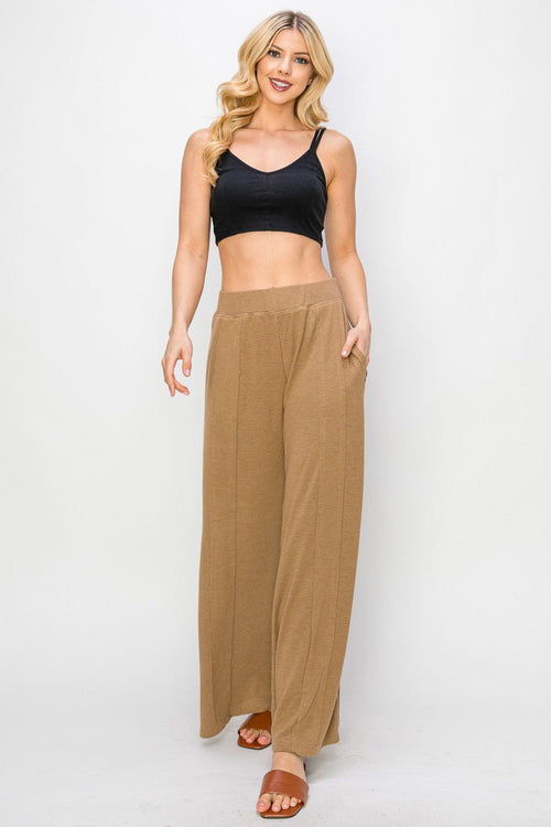 Risen Wide Leg Jersey Pants - Cowhide and Conchos