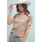 Rodeo T Shirt - Cowhide and Conchos