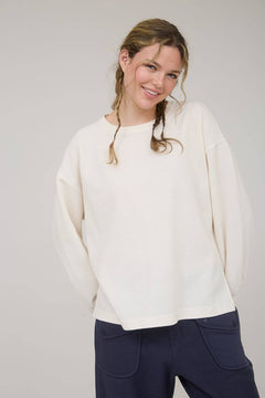 Round Up Raw Edge Marled Knit Top - Brown or Oatmeal - Cowhide and Conchos