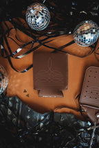 Saddle Boot Stitch Can Cooler/Koozie - Cowhide and Conchos