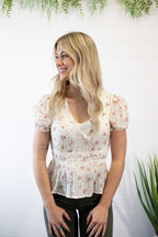 Salina Lace Trim Top - Cowhide and Conchos