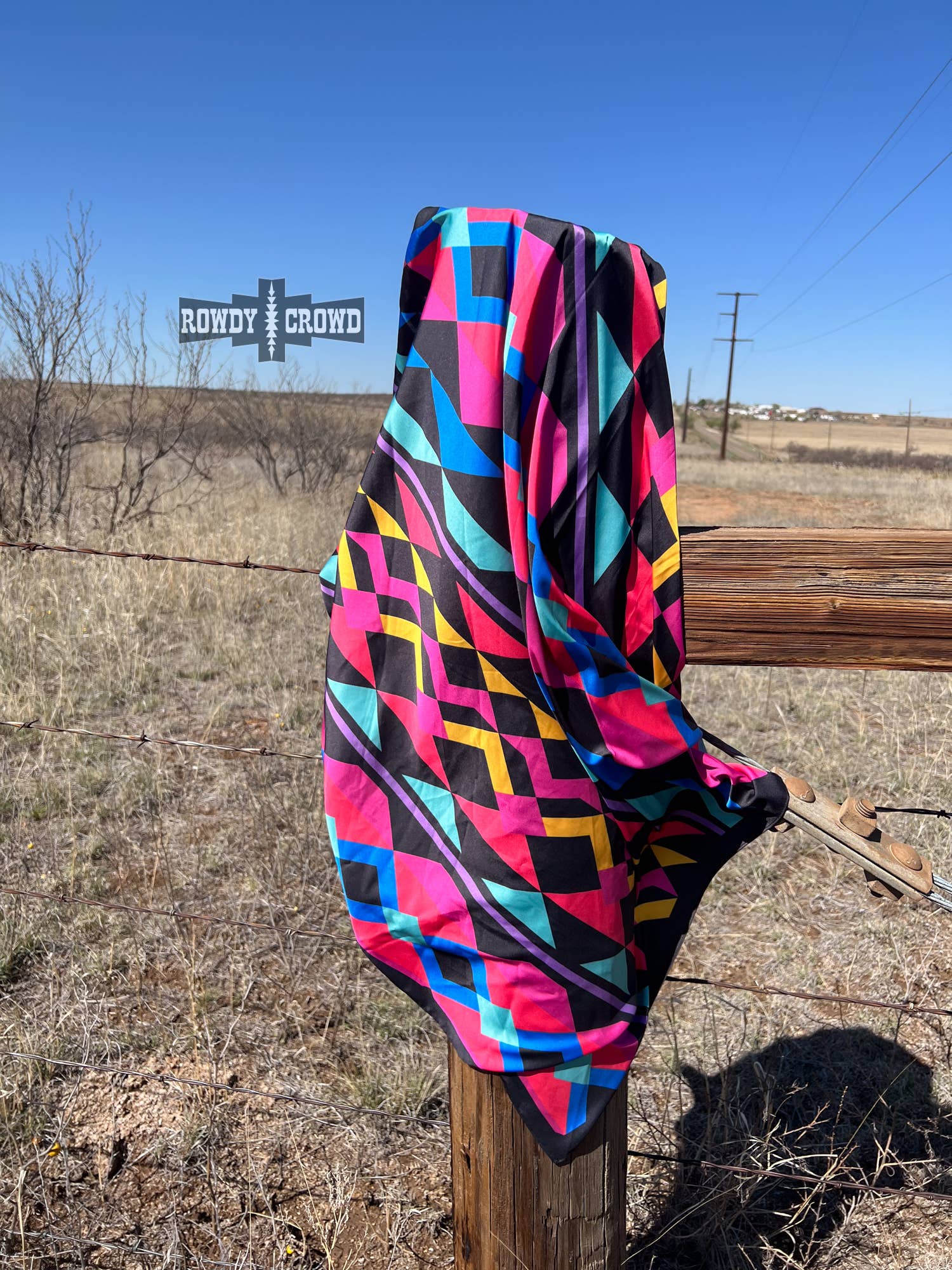 Sassy Senorita Wild Rag - Cowhide and Conchos
