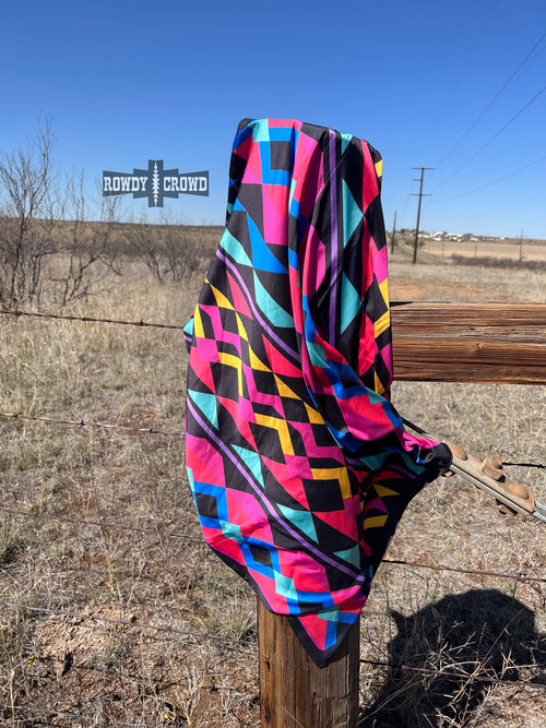 Sassy Senorita Wild Rag - Cowhide and Conchos