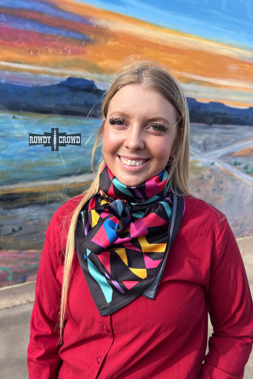 Sassy Senorita Wild Rag - Cowhide and Conchos