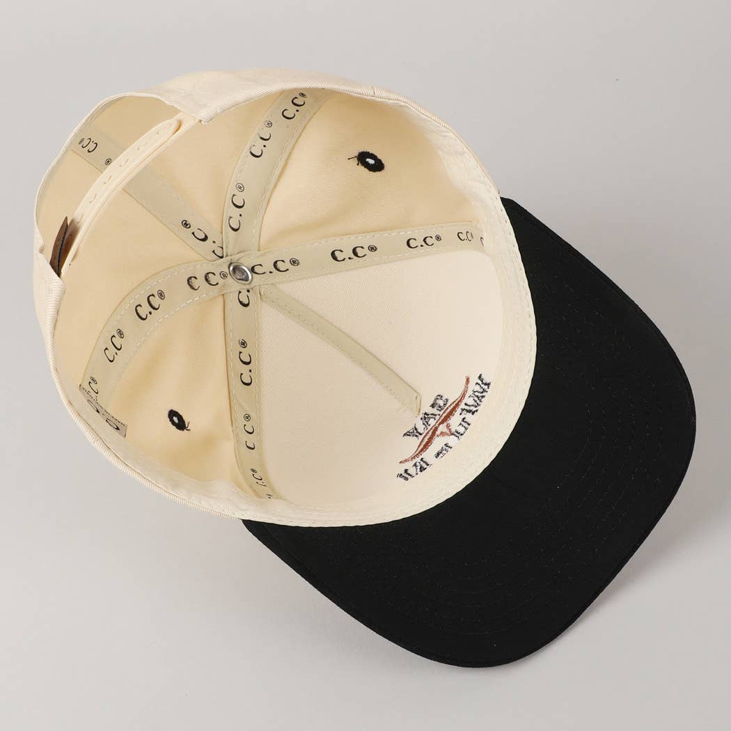Say When Mustache Two - Tone Trucker Hat - Cowhide and Conchos
