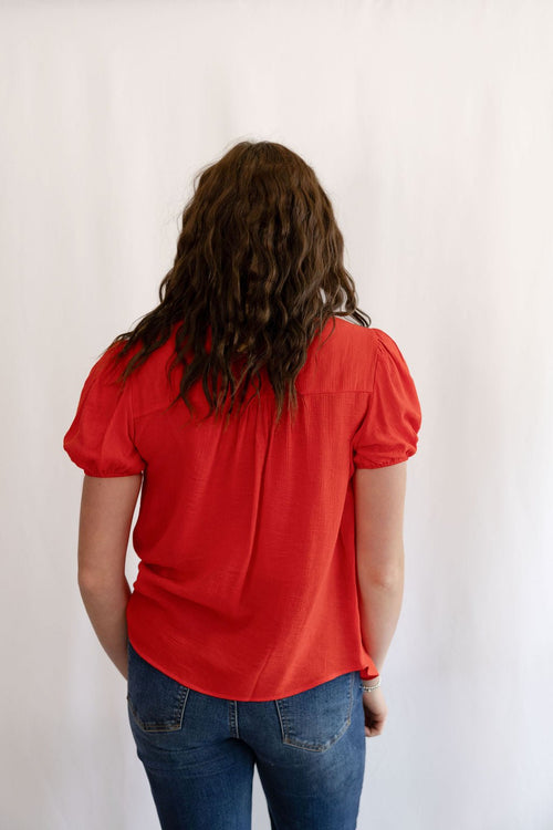 Scarlette Eyelet Puff Sleeve Top - Cowhide and Conchos