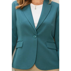 Single Button Blazer - Dusty Blue or Black - Cowhide and Conchos