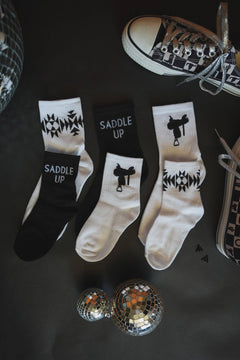 Sock 'em Silly - Saddle Mono - Cowhide and Conchos