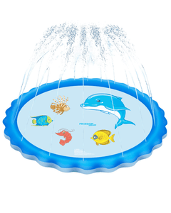 Splash Pad Sprinkler For Kids, Toddler - Cowhide and Conchos