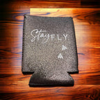 Stay Fly Regular Can Koozie - Cowhide and Conchos