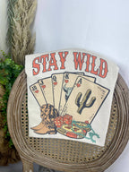 Stay Wild T-Shirt - Cowhide and Conchos