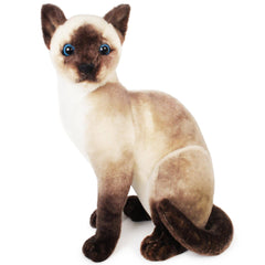 Stefan The Siamese Cat | 13 Inch Stuffed Animal Plush - Cowhide and Conchos