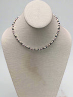 Sterling Torpedo Pearl Choker with Pink Conch - 14 inch + 3 - Cowhide and Conchos