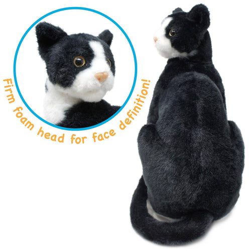 Tate The Tuxedo Cat | 14 Inch Stuffed Animal Plush - Cowhide and Conchos