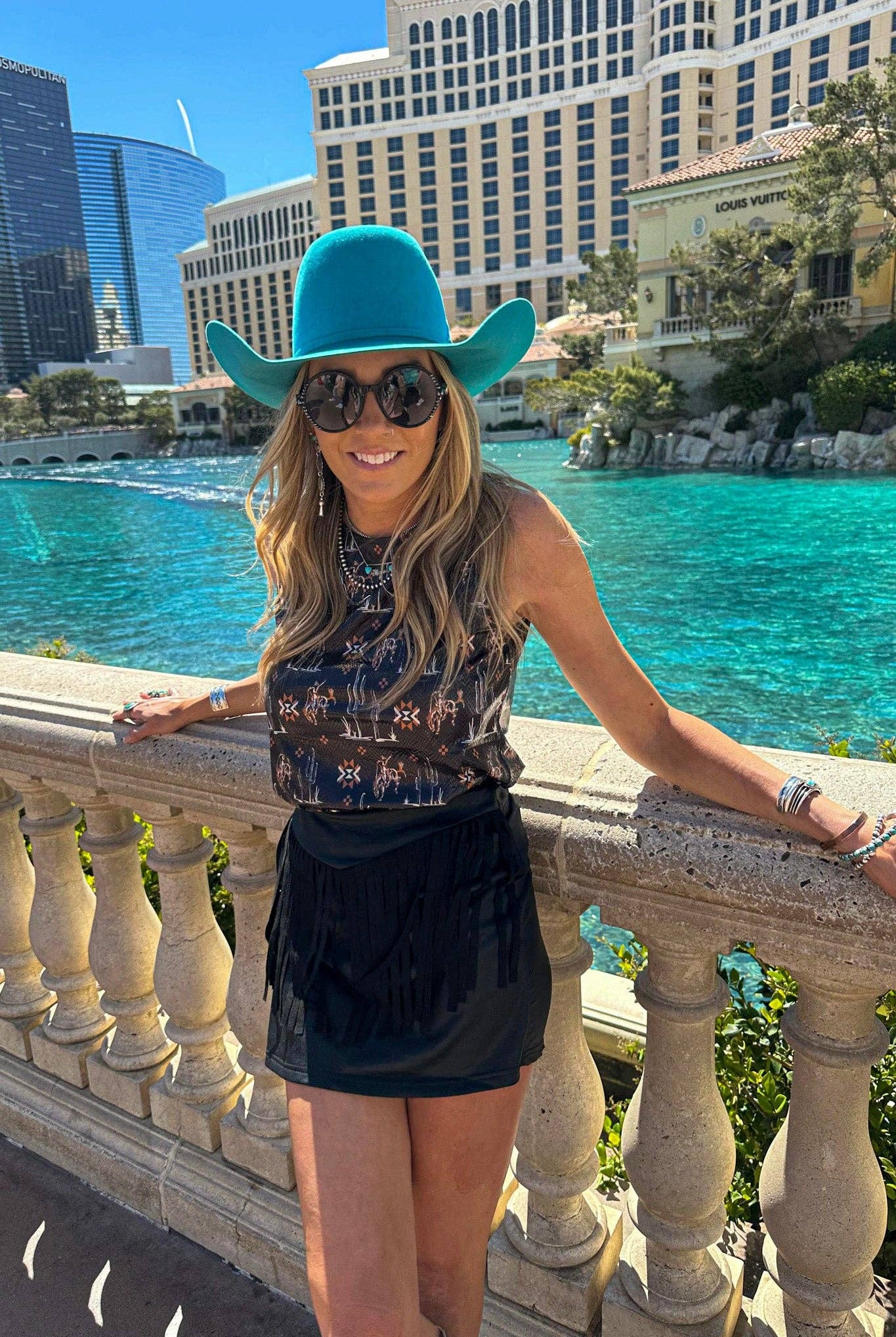 The Round Up Skort by 2 Fly - Large available - Cowhide and Conchos