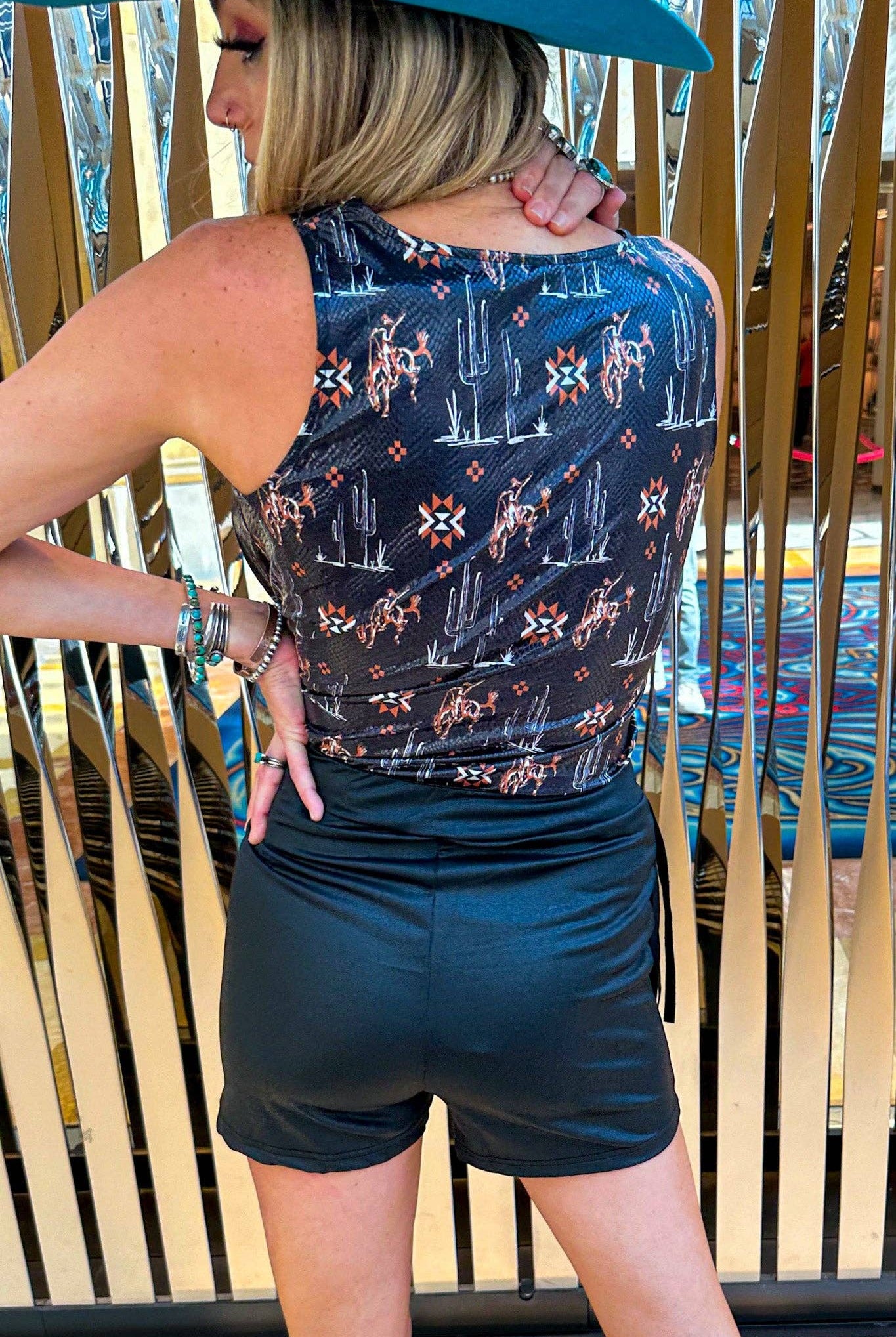 The Round Up Skort by 2 Fly - Large available - Cowhide and Conchos