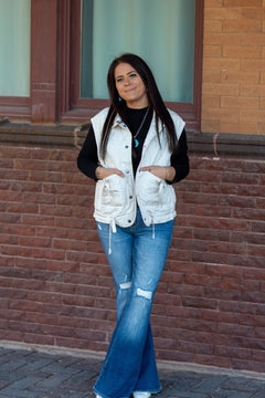 Tie Down Quilted Puffer Vest - 5 Colors! - Cowhide and Conchos