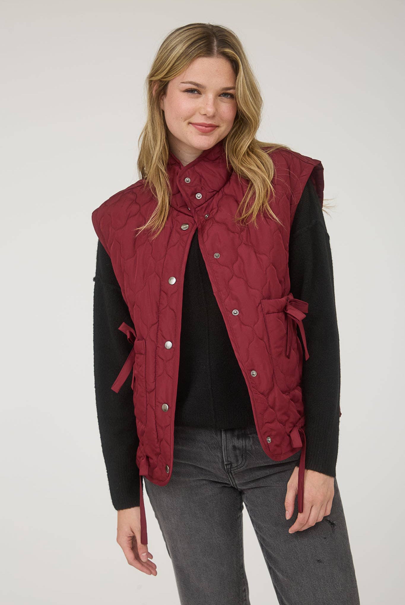 Tie Down Quilted Puffer Vest - 5 Colors! - Cowhide and Conchos