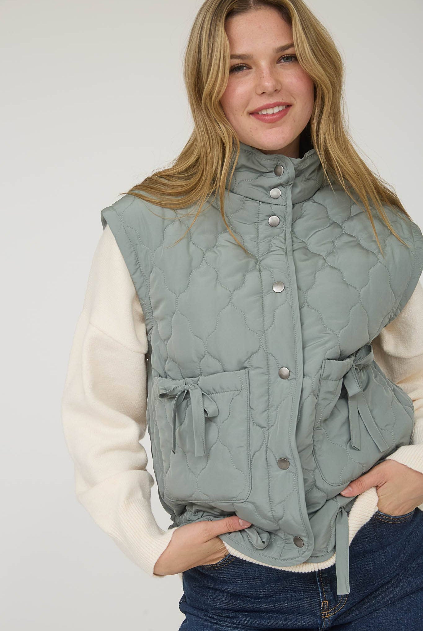 Tie Down Quilted Puffer Vest - 5 Colors! - Cowhide and Conchos