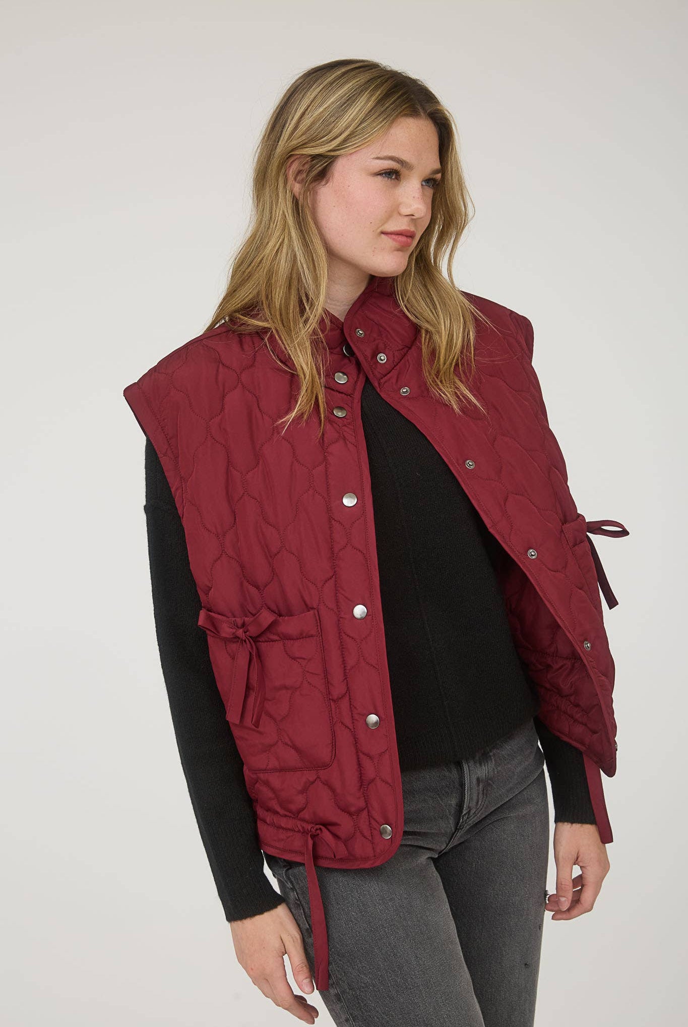 Tie Down Quilted Puffer Vest - 5 Colors! - Cowhide and Conchos