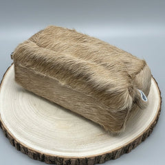 Toiletry Bag - Beige Hair on Hide - Cowhide and Conchos