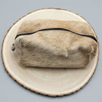 Toiletry Bag - Beige Hair on Hide - Cowhide and Conchos