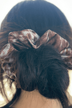 Up In Texas Scrunchie - Cowhide and Conchos