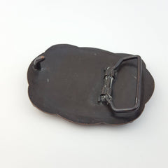 Vintage Brass Floral Buckle - Cowhide and Conchos