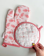 Western Cowgirl Boots Pot Holder Set - Cowhide and Conchos