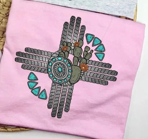 Western Rope Zia T-Shirt - size small remaining - Cowhide and Conchos