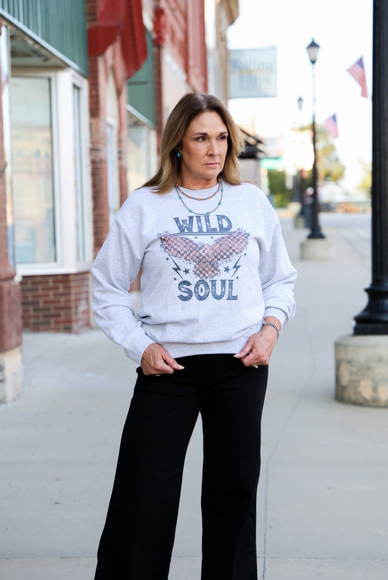 Wild Soul Sweatshirt - Cowhide and Conchos