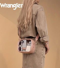 Wrangler Clear Stadium Crossbody Bag - 4 Colors - Cowhide and Conchos