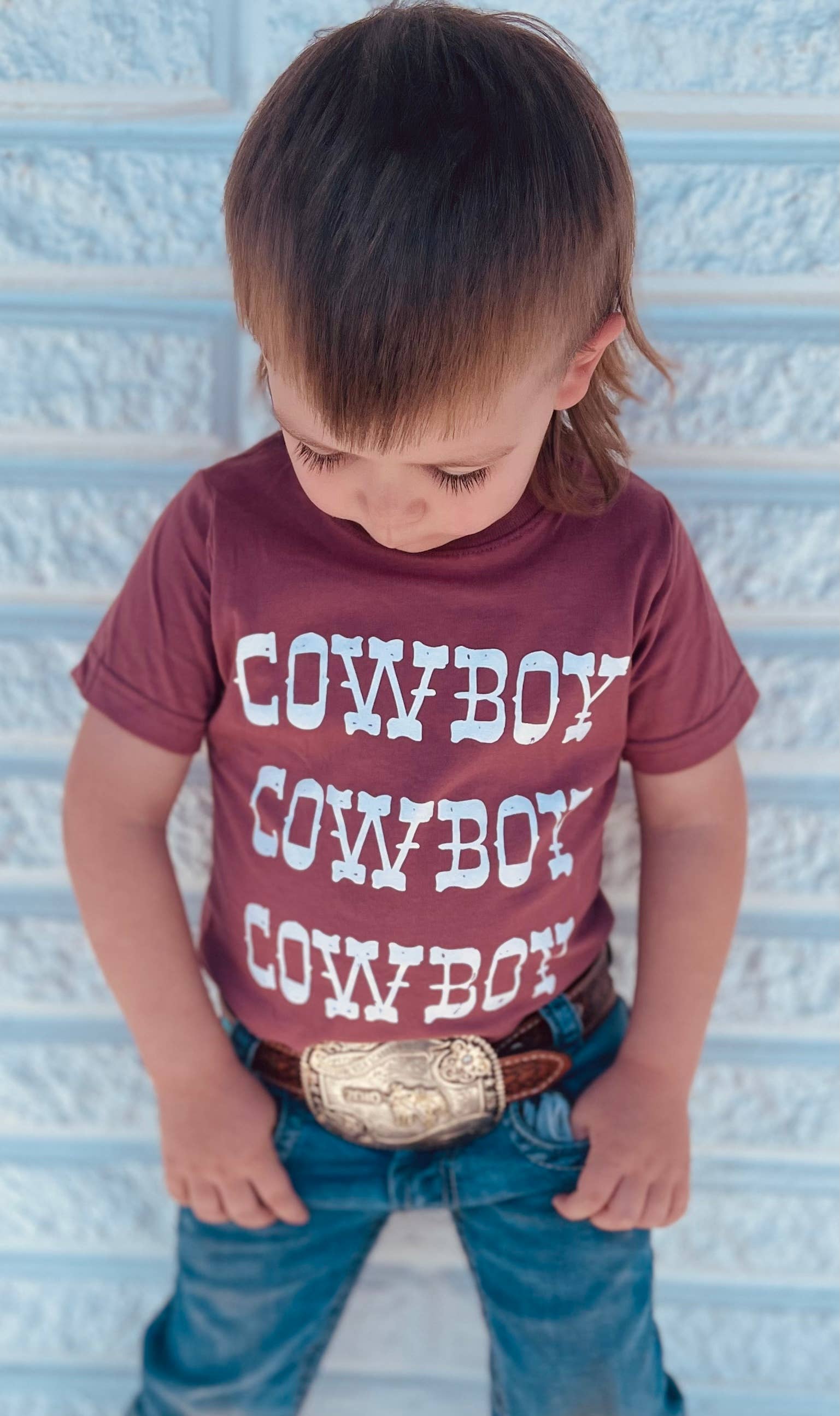 Toddler boy cowboy top shirt