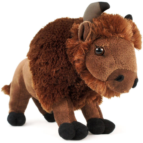 Billy The Bison | 10 Inch Stuffed Animal Plush - Cowhide and Conchos