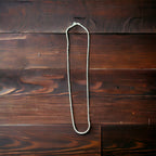 Bright Silver 1.35 mm Reverse Rope Chain - 16 inch - Cowhide and Conchos