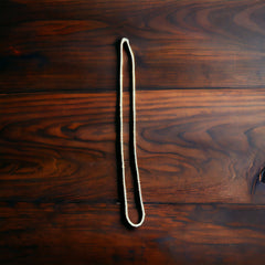 Bright Silver 1.35 mm Reverse Rope Chain - 18 inch - Cowhide and Conchos