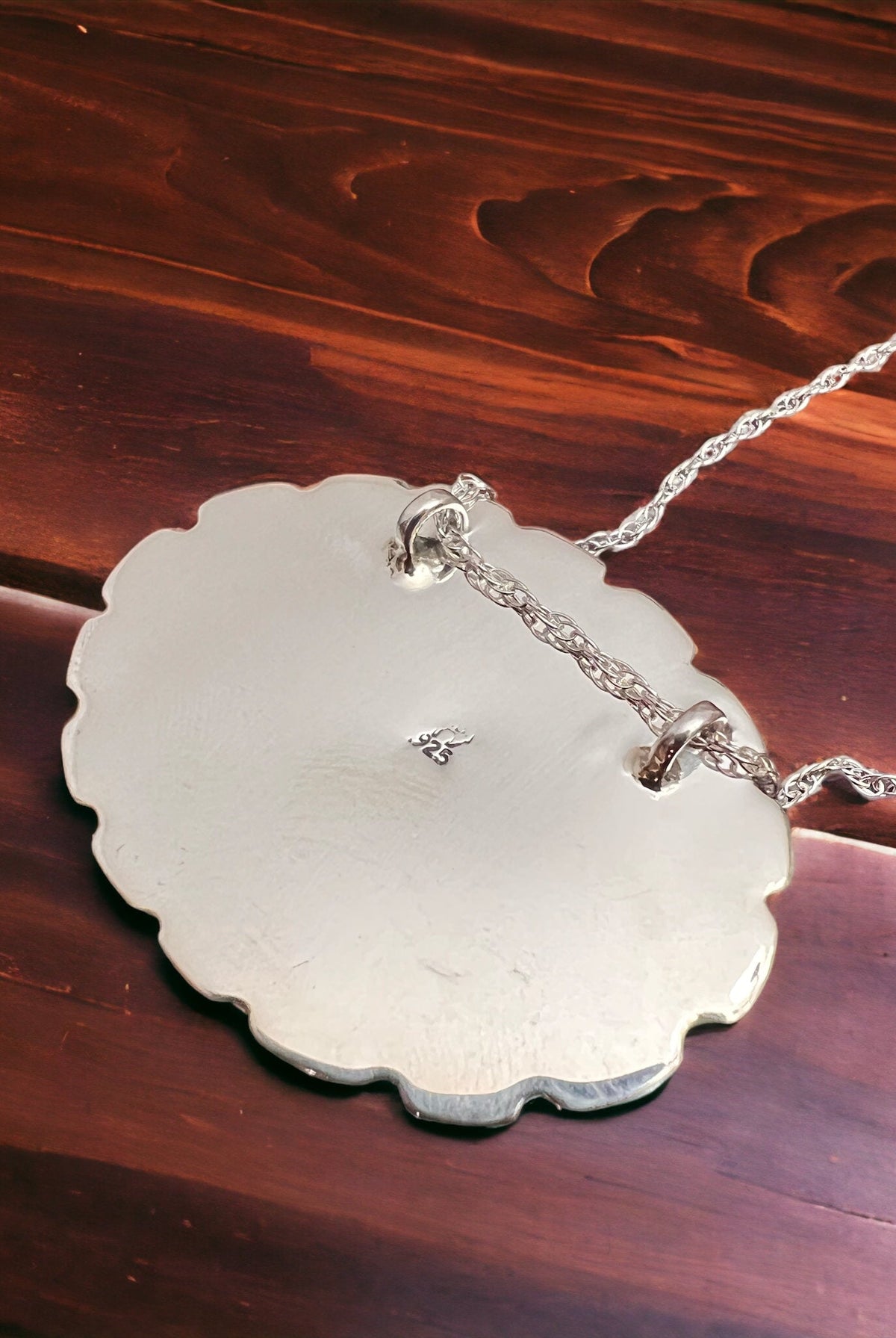Jimson Belin Turquoise & Sterling Silver Necklace - Cowhide and Conchos