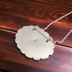 Jimson Belin Turquoise & Sterling Silver Necklace - Cowhide and Conchos